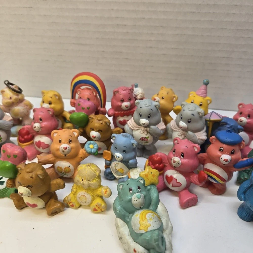 Vintage 80s Care Bears Lot of 24 Mini Figures AGC Hong Kong Rare Toy PVC 2inch‎